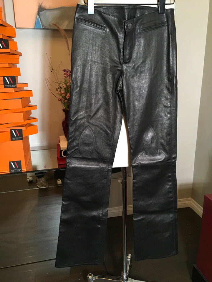 Chrome Hearts Size 2 Black Leather Pants 2400-331-12519 – Walker / Viden  Luxury Consignment